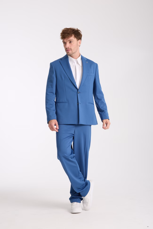 Oversize Takım Elbise Mavi Renk - Görsel 4