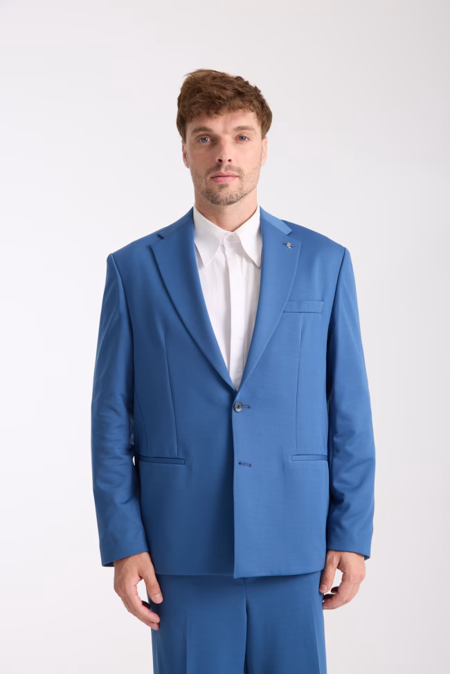 Oversize Takım Elbise Mavi Renk