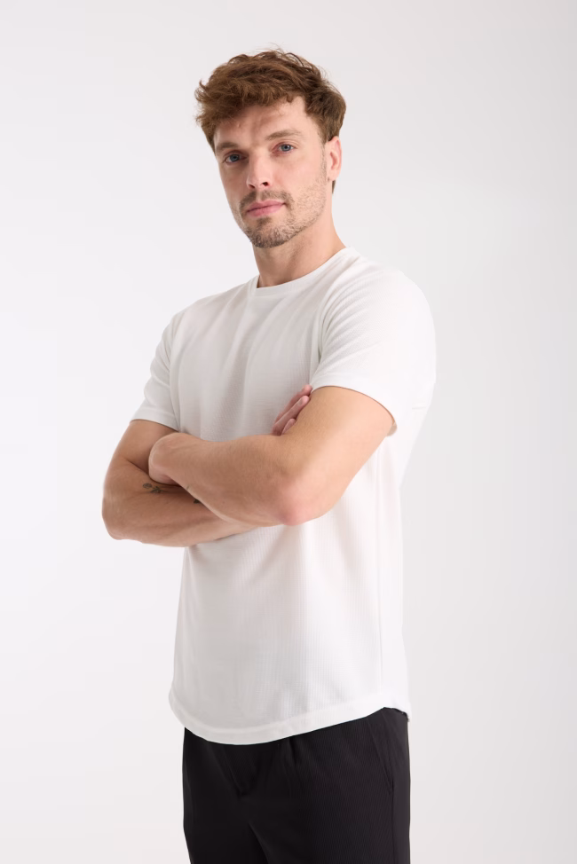 Erkek Tshirt Beyaz %100 Pamuk - Görsel 7