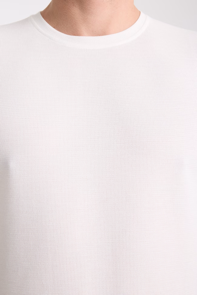 Erkek Tshirt Beyaz %100 Pamuk - Görsel 5