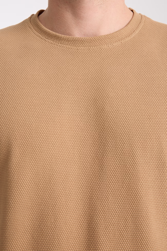 Erkek Tshirt Sütlü Kahve %100 Pamuk - Görsel 8